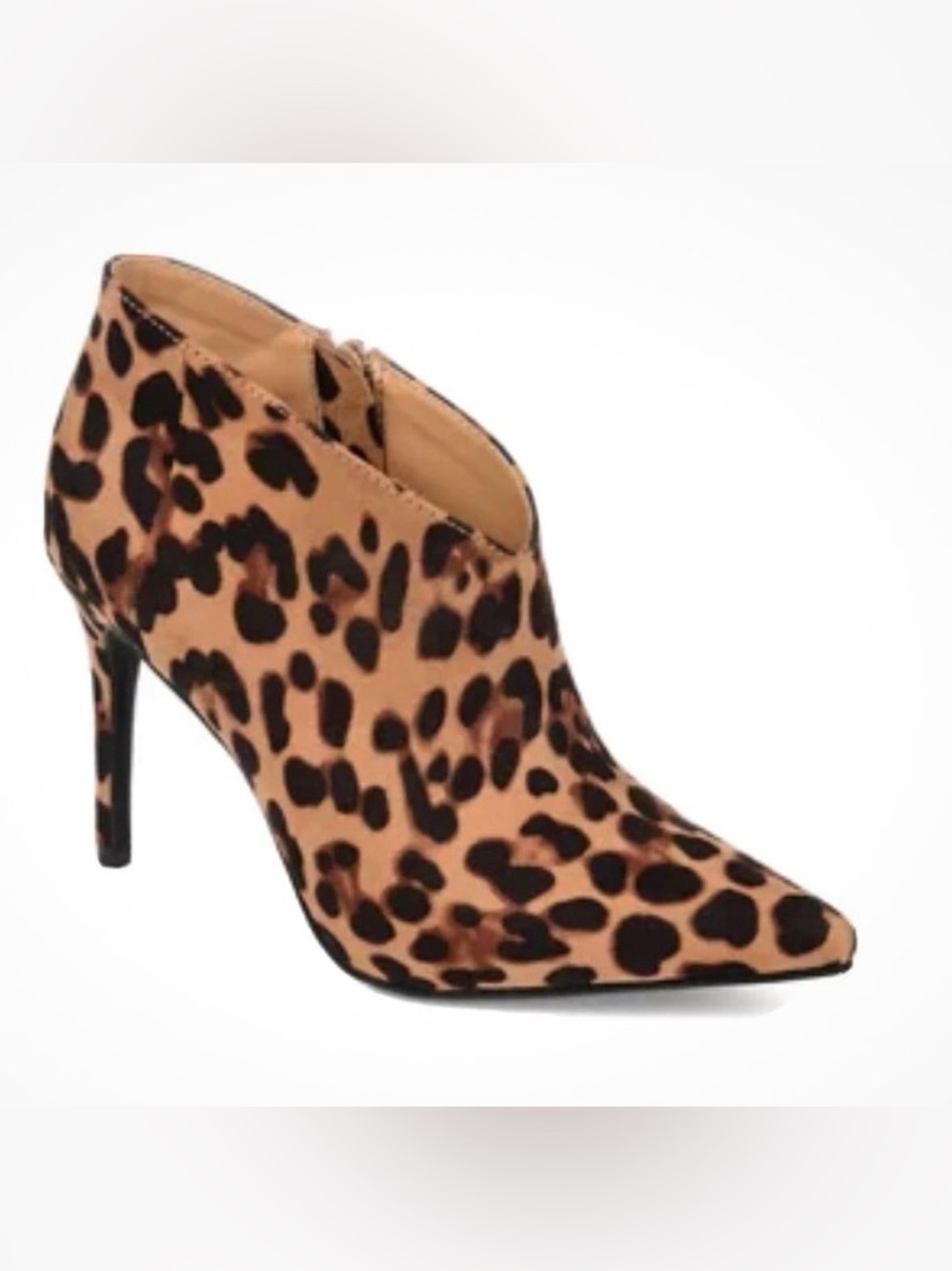 Leopard Print Women's Ankle Boots - Tan/Black Demmi Journee Collection 8 NIB